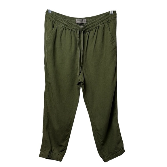 Point Sur Seaside Linen Pant Women 12P Green Wide-Leg Casual Lightweight J. Crew - Picture 1 of 12